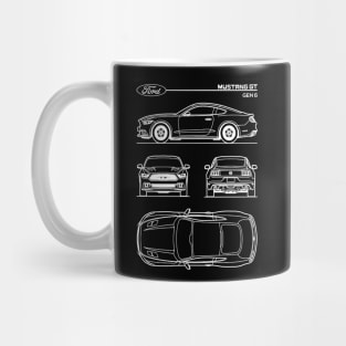 Ford Mustang GT Gen 6 Patent White Mug